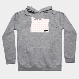 USA States: Oregon (pink plaid) Hoodie